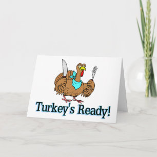 Cartes Pour Fêtes Annuelles Turkeys Ready Thankesgiving