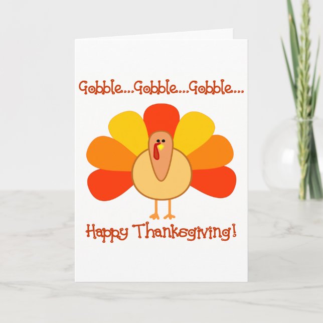 Cartes Pour Fêtes Annuelles Turquie...Gobble, Gobble (Devant)