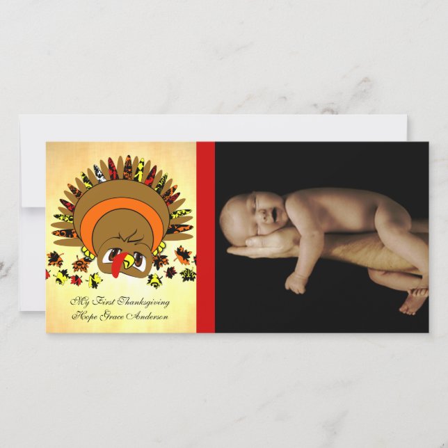 Cartes Pour Fêtes Annuelles Turquie mignonne (Devant)