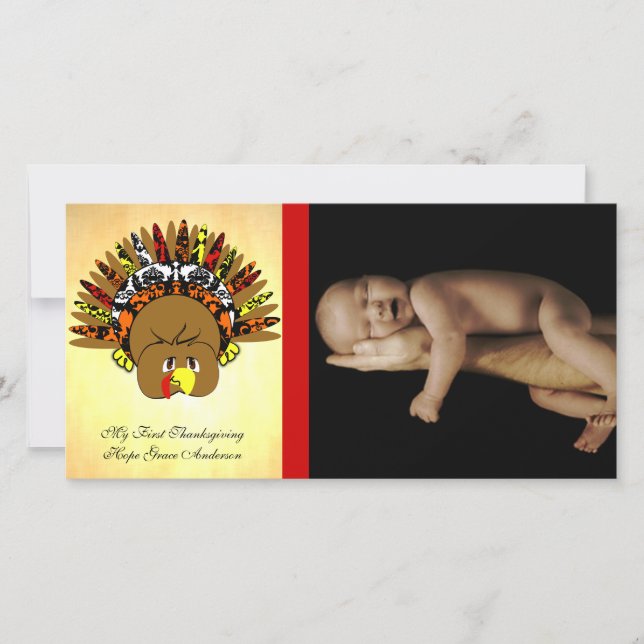 Cartes Pour Fêtes Annuelles Turquie mignonne (Devant)