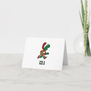 Cartes Pour Fêtes Annuelles Turtle de Noël runner 13.1