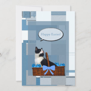 Cartes Pour Fêtes Annuelles Tuxedo Chat Pâques