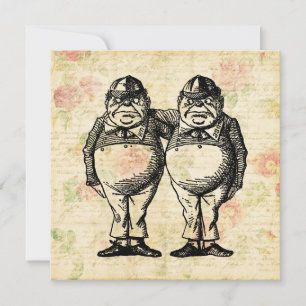 Cartes Pour Fêtes Annuelles Tweedledee et Tweedledum Alice au pays des merveil