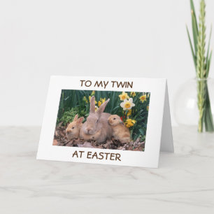 CARTES POUR FÊTES ANNUELLES TWIN EASTER EST ICI / LE PRINTEMPS EST PRÈS DE LA