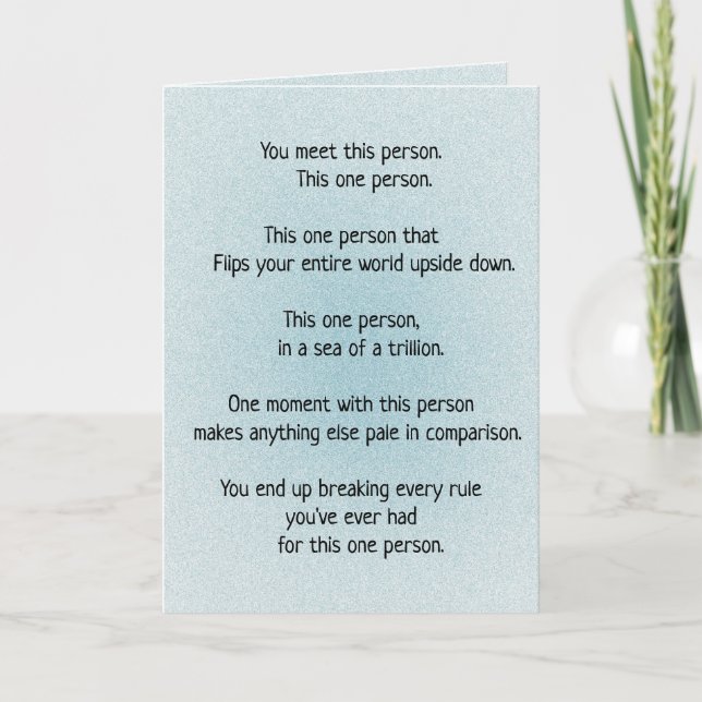 Cartes Pour Fêtes Annuelles Twin Flame Soulmates Connexion UN Poème (Devant)