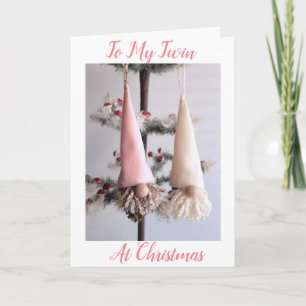 CARTES POUR FÊTES ANNUELLES ***TWIN*** JOYEZ LE STYLE SCANDANAVIEN DE NOËL
