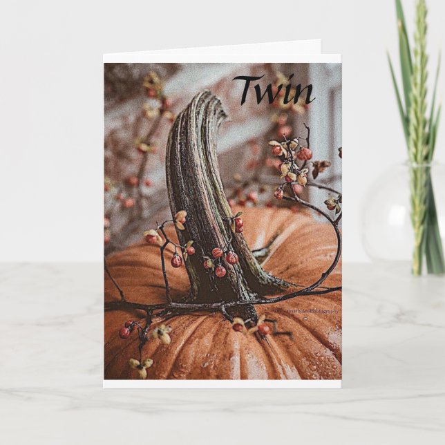 CARTES POUR FÊTES ANNUELLES ***TWIN*** MERCI POUR "VOUS" À REMERCIER (Devant)