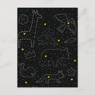 Cartes Pour Fêtes Annuelles Twinkling Magical Sky Star Animaux