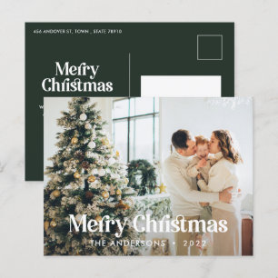 Cartes Pour Fêtes Annuelles Typographie botanique moderne et élégante