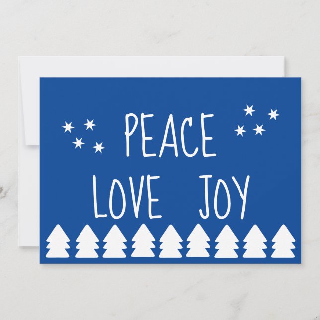 Cartes Pour Fêtes Annuelles Typographie de l'arbre de Noël (Devant)