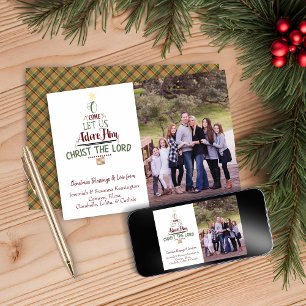 Cartes Pour Fêtes Annuelles Typographie de Noël chrétienne appliquée
