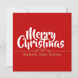 Cartes Pour Fêtes Annuelles Typographie de Noël rouge