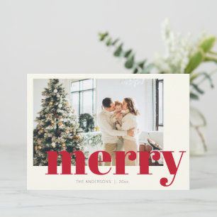 Cartes Pour Fêtes Annuelles Typographie élégante de Joyeux Noël Photo moderne