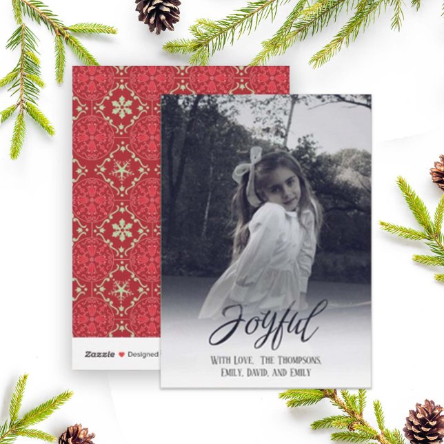 Cartes Pour Fêtes Annuelles Typographie Élégante Simple Joyeuse Photo Overlay (Créateur téléchargé)