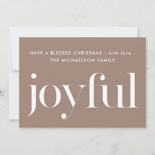 Cartes Pour Fêtes Annuelles Typographie joyeuse Bénédiction Noël