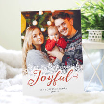 Typographie joyeux Snowflakes Photo de Noël