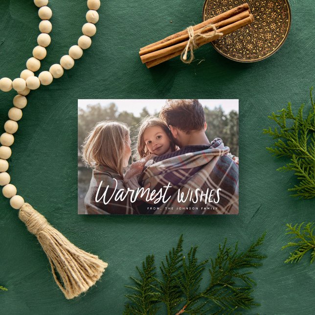 Cartes Pour Fêtes Annuelles Typographie manuscrite Joueuse Photo de Noël (Créateur téléchargé)