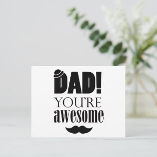 Cartes Pour Fêtes Annuelles Typographie minimaliste pour la fête des pères !