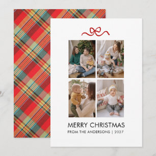 Cartes Pour Fêtes Annuelles Typographie Moderne Élégante 4 Photo Noël