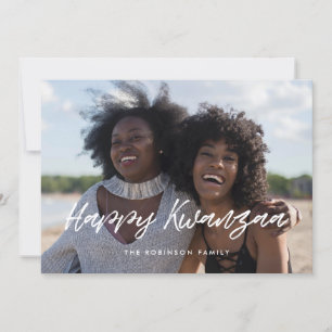 Cartes Pour Fêtes Annuelles Typographie moderne Happy Kwanzaa photo