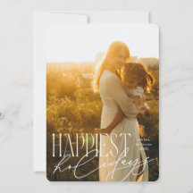 Typographie moderne Joyeuses vacances Grande photo
