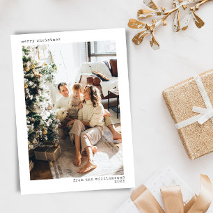 Cartes Pour Fêtes Annuelles Typographie moderne minimaliste Joyeux Noël Photo