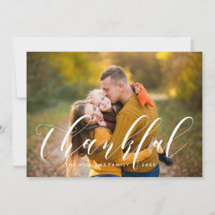 Cartes Pour Fêtes Annuelles Typographie moderne Thanksgiving Photo