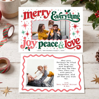 Cartes Pour Fêtes Annuelles Typographie Rétro Fantaisiste Photo Moderne Brilla