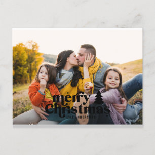 Cartes Pour Fêtes Annuelles Typographie rétro moderne photo complète