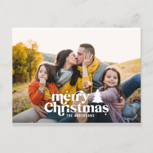 Cartes Pour Fêtes Annuelles Typographie rétro moderne photo complète