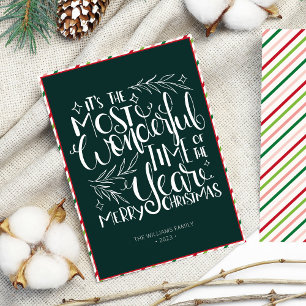 Cartes Pour Fêtes Annuelles Typographie vintage Joyeuse famille de Noël