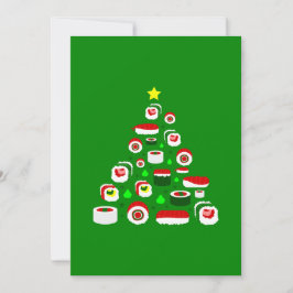 Cartes Pour Fêtes Annuelles ugly christmas tree sushi