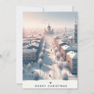 Cartes Pour Fêtes Annuelles Ukraine Winter Wonderland - Aquarelle