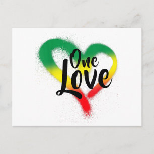 Cartes Pour Fêtes Annuelles Un Amour Un Cœur Vibes Reggae