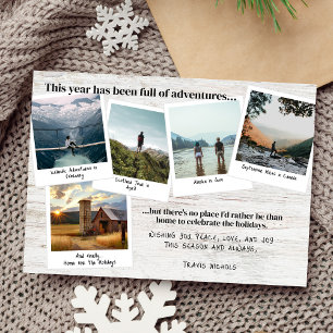 Cartes Pour Fêtes Annuelles Un an de voyage photo collage Noël