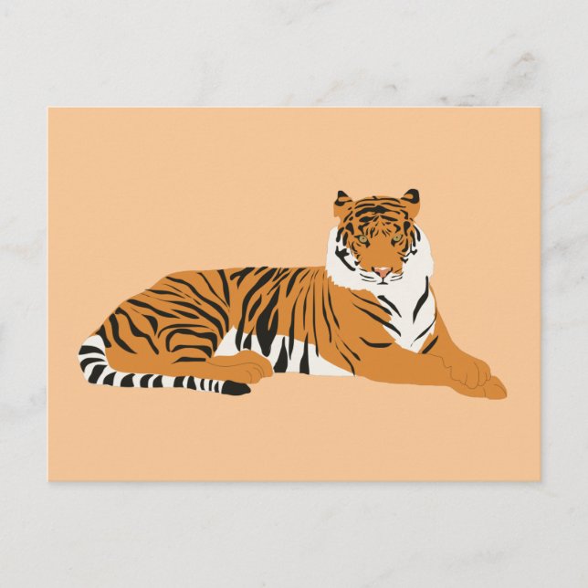 Cartes Pour Fêtes Annuelles Un animal tigre de la jungle (Devant)