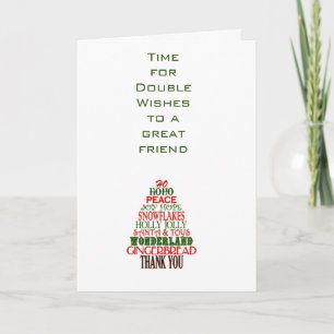 CARTES POUR FÊTES ANNUELLES UN ANNIVERSAIRE "SPÉCIAL" / NOËL SOUHAITE ET ARBRE