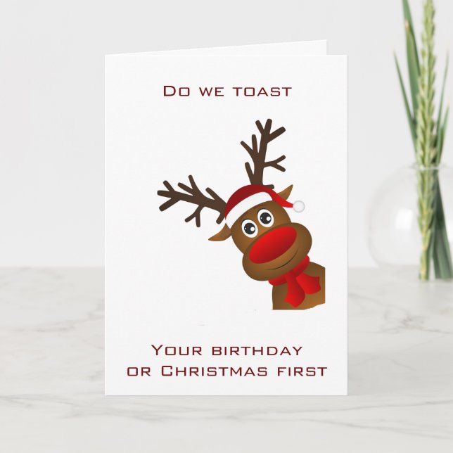 CARTES POUR FÊTES ANNUELLES UN ANNIVERSAIRE "SPÉCIAL" / NOËL SOUHAITER & TOAST (Devant)