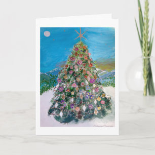 Cartes Pour Fêtes Annuelles Un arbre de Noël à l'effervescence