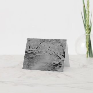 Cartes Pour Fêtes Annuelles Un beau paysage hivernal, scène enneigée. vacances