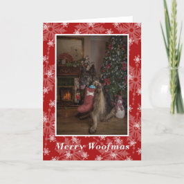 Cartes Pour Fêtes Annuelles Un berger allemand vous souhaite un joyeux Noël.