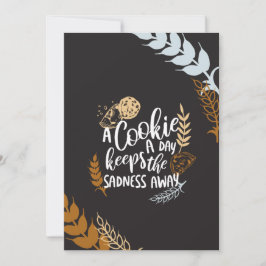 Cartes Pour Fêtes Annuelles Un biscuit par jour garde la tristesse loin du noi