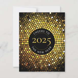 Cartes Pour Fêtes Annuelles Un cercle chatoyant éclaire la veille du Nouvel An