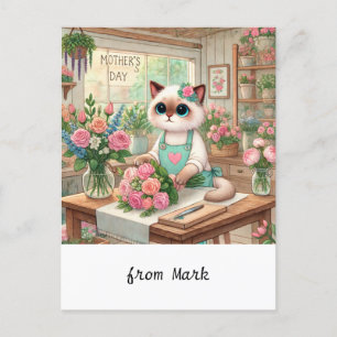 Cartes Pour Fêtes Annuelles Un chaton de charme arrange soigneusement la belle