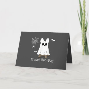 Cartes Pour Fêtes Annuelles Un chien de taureau français à Halloween