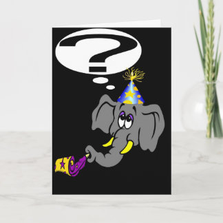 CARTES POUR FÊTES ANNUELLES UN ÉLÉPHANT N'OUBLIE JAMAIS