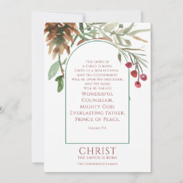 Cartes Pour Fêtes Annuelles Un enfant est né Photo Noël