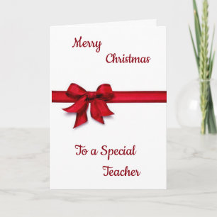 CARTES POUR FÊTES ANNUELLES UN ÉTUDIANT ÂGÉ DONNE ***UN ENSEIGNANT** À NOËL