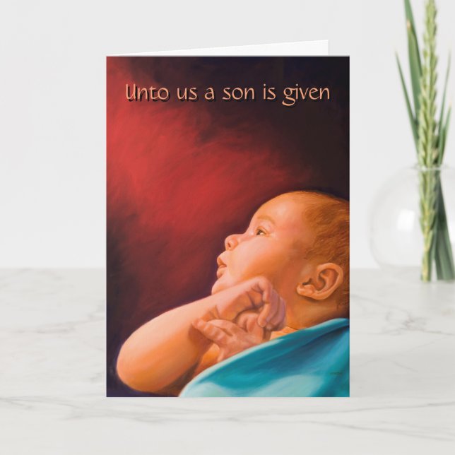 Cartes Pour Fêtes Annuelles Un fils nous est donné (Devant)