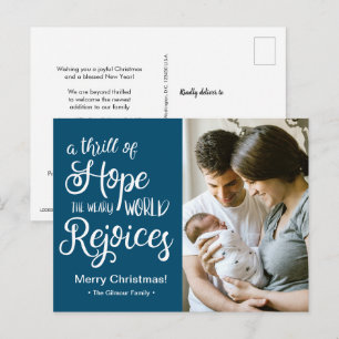 Cartes Pour Fêtes Annuelles Un frisson de Hope Blue Christmas Baby
